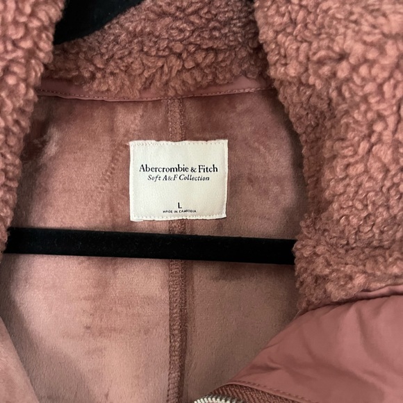 Abercrombie & Fitch Sherpa Zip up jacket size Large - Picture 3 of 6